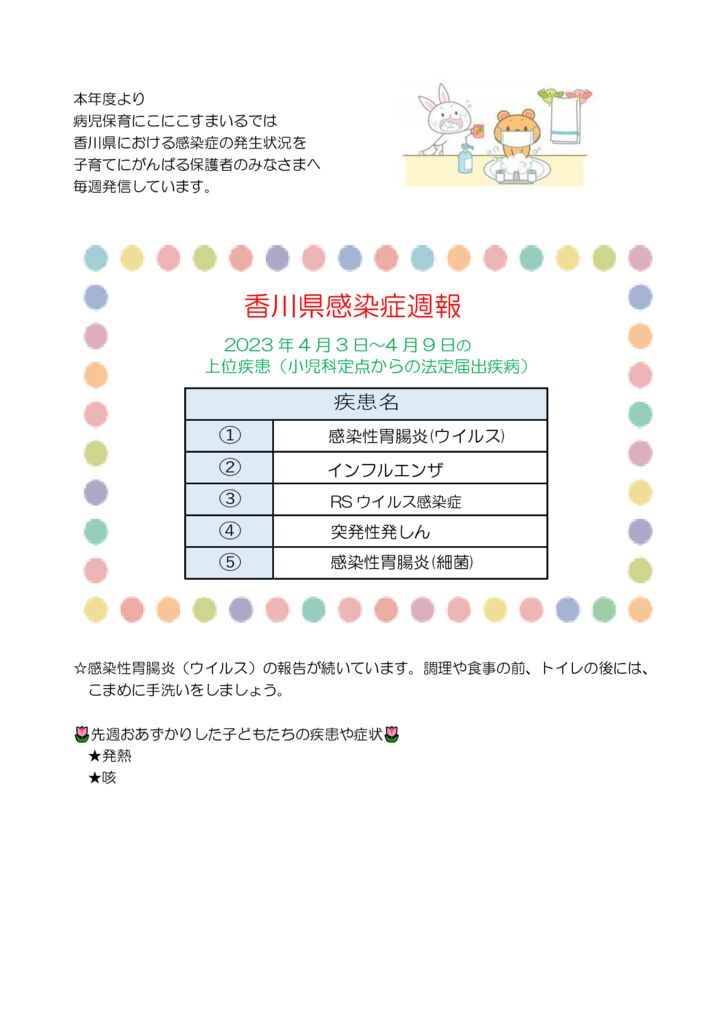 感染症週報4月3～のサムネイル